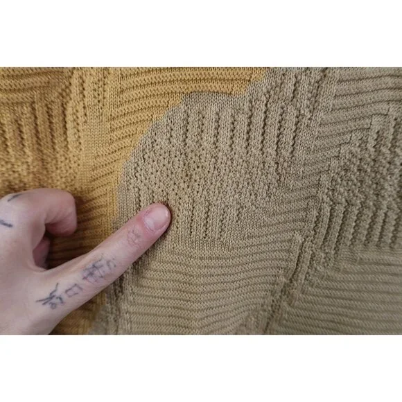 Vtg 90s Coogi Style Mens Large Ed Bassmaster Knit Crewneck Sweater Earth Tone